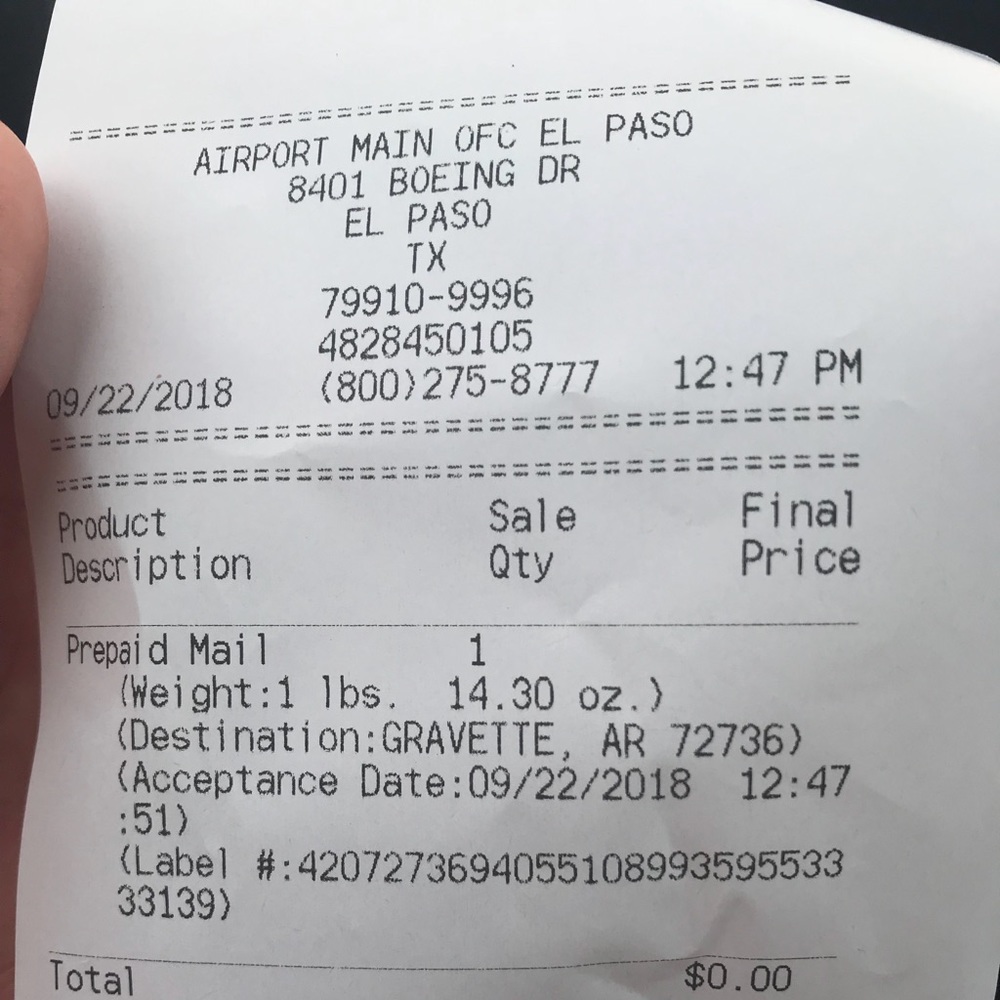 Proof of shipping